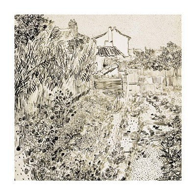 Jardin de Fleurs by Vincent van Gogh Wall Art Décor 11 3/4 x 11 3/4 Art Print