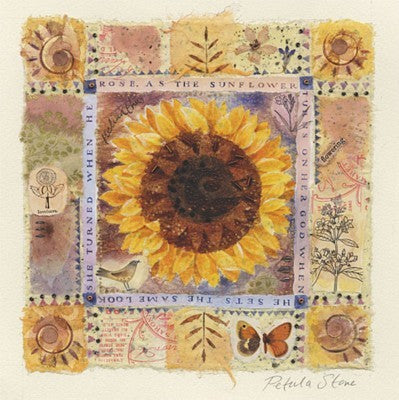 Sunflower by Petula Stone Wall Art Décor 11 3/4 x 11 3/4 Art Print