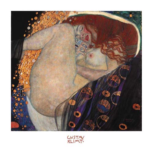 Danae by Gustav Klimt Wall Art Décor 11 3/4 x 11 3/4 Art Print