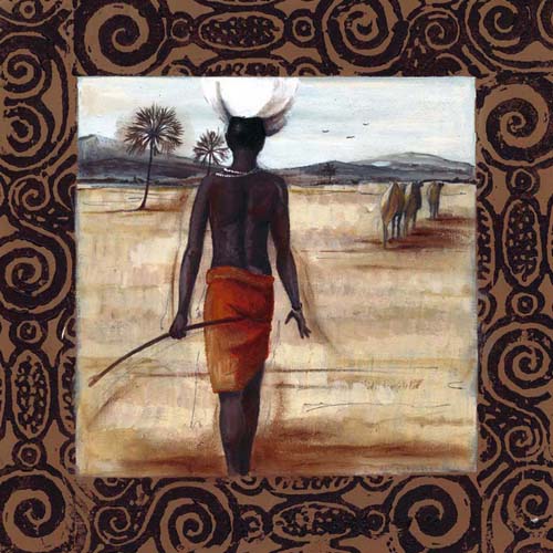 Camel Herd by Emilie Gerard Wall Art Décor 11 3/4 x 11 3/4 Art Print