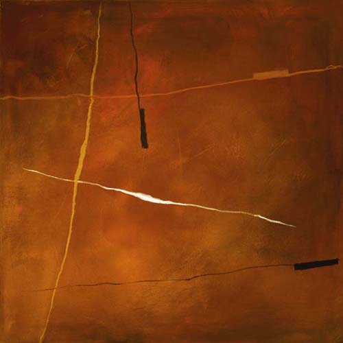 Abstract in Orange by Andreas Charalambous Wall Art Décor 11 3/4 x 11 3/4 Art Print