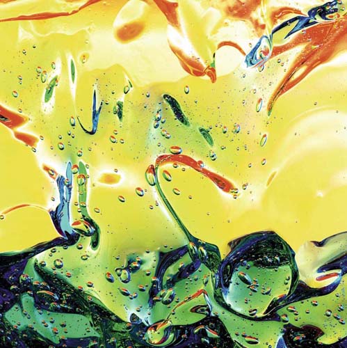 Oxygen I by Yannick Yanoff - Abstract Blue & White Wall Art Print, 11.75 x 11.75 inch