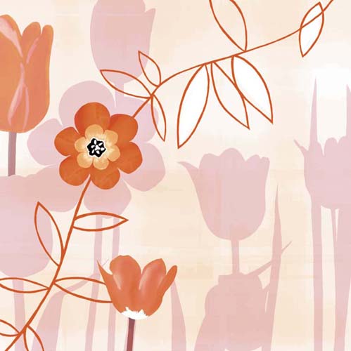 Sogetsu by Kate Knight: Modern Abstract Art Print | 11.75 x 11.75 Wall Decor