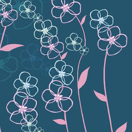 Ike Bana II by Kate Knight - Floral Abstract Wall Art Print | 11.75 x 11.75 Décor