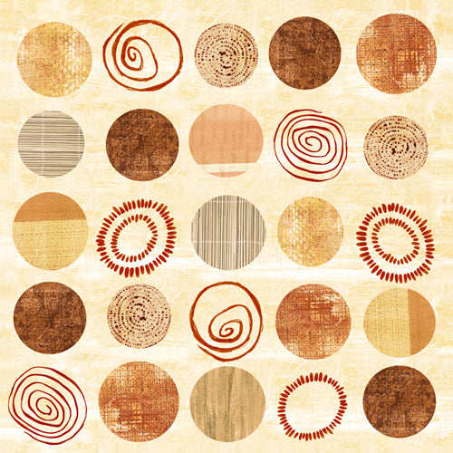 Twenty Five Circular Variations I by Louise Anglicas - Abstract Art Print | Modern Wall Décor