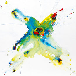 Flying Colours II by Hansjorg Furrer - Abstract Square Wall Art Print 11 3/4 x 11 3/4 inch