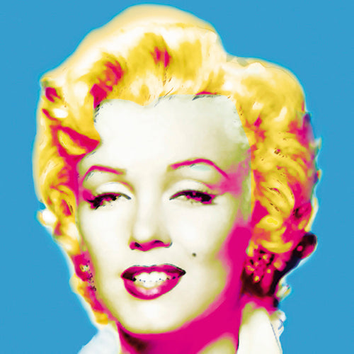 Framed Marilyn in Blue by Wyndham Boutler | 11 3/4 x 11 3/4
