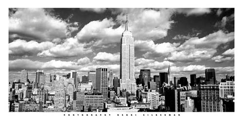 Clouds Over Manhattan by Henri Silberman Wall Art Décor 19 3/4 x 39 1/2 Art Print