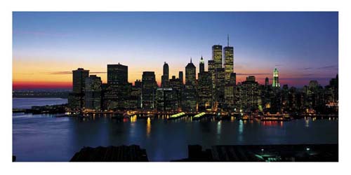 New York Skyline by Richard Berenholtz Wall Art Décor 19 3/4 x 39 1/2 Art Print