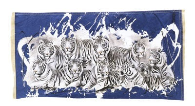 Nine White Tigers by Rolf Knie Wall Art Décor 19 3/4 x 39 1/2 Art Print