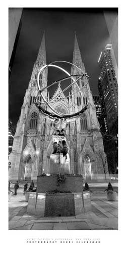 Saint Patrick's Cathedral, NYC by Henri Silberman Wall Art Décor 39 1/2 x 19 3/4 Art Print