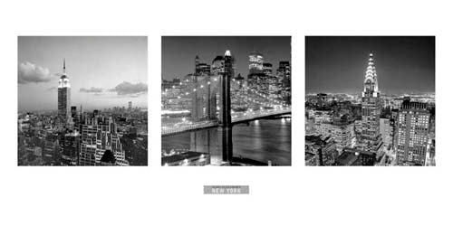 Views of New York I by Henri Silberman Wall Art Décor 19 3/4 x 39 1/2 Art Print