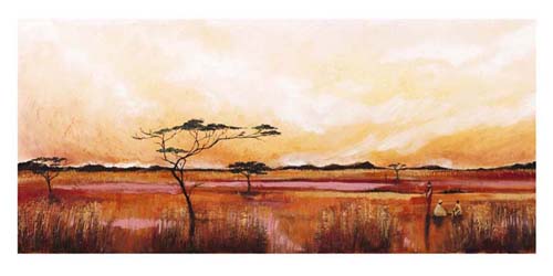 Bhundu Landscape IV by Emilie Gerard Wall Art Décor 19 3/4 x 39 1/2 Art Print