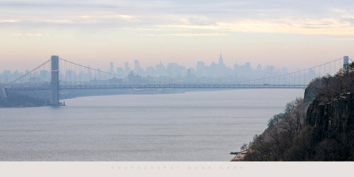 George Washington Bridge at Dawn by Hank Gans Wall Art Décor 19 3/4 x 39 1/2 Art Print