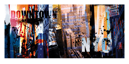Downtown, NYC by Don Carlson - Urban Landscape Art Print for Home & Office