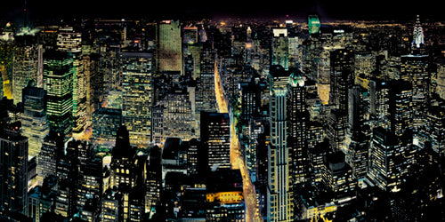 NYC from the Empire State Building by Henri Silberman - Iconic Cityscape Art Print 19.75 x 30