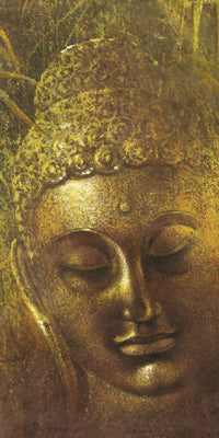 Framed Buddah in Green II by Wei Ying-Wu | 39 1/2 x 19 3/4