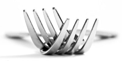 Framed Two Forks Facing Up by Photography Collection | 19 3/4 x 39 1/2 Art...