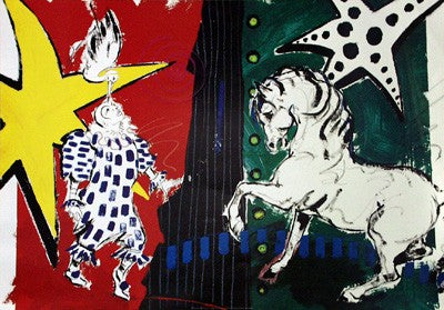 Stars & Stars by Rolf Knie - Modern Abstract Art Print | 15 " Wall Décor