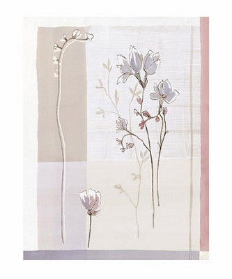 Impression Florale I by Stephanie Flateau - Abstract Floral Art Print 23.5 x 23.5 | Modern Wall Decor