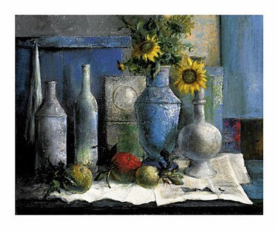 Nature Morte a la Pendule by Guy Cambier - Still Life Art Print