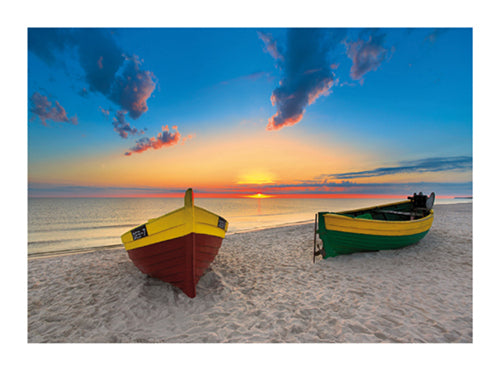 Framed Two Boats by Maya Sokolovska | 23 1/2 x 31 1/2