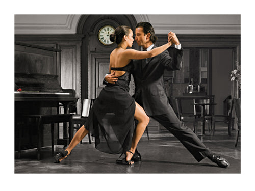 Art Print It Takes Two to Tango by Denkou - Modern Dance Wall Art Décor 23x23.5 inch