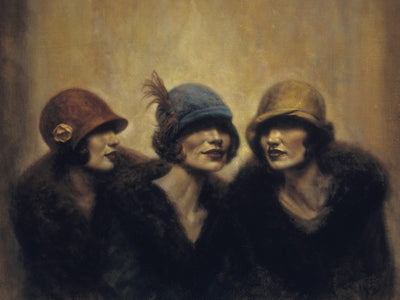Girl Talk by Hamish Blakely - Modern Wall Art Print 23x...