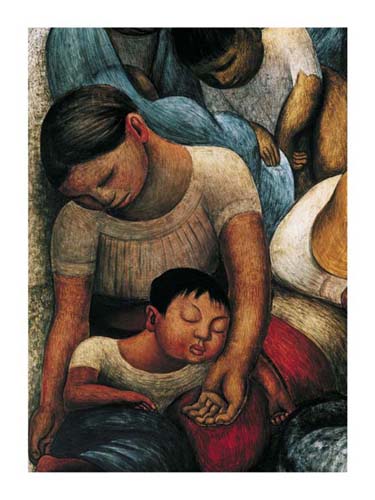 Framed La Noche de los Pobres by Diego Rivera | 31 1/2 x 23 1/2