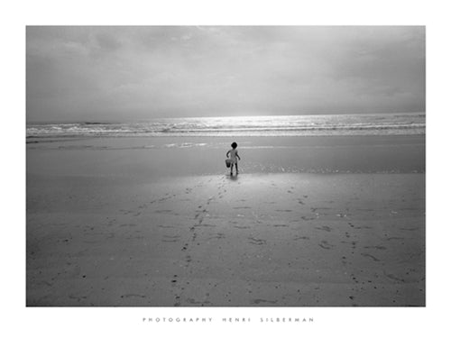 Joe on the Beach by Henri Silberman - Coastal Art Print for Home & Office Décor