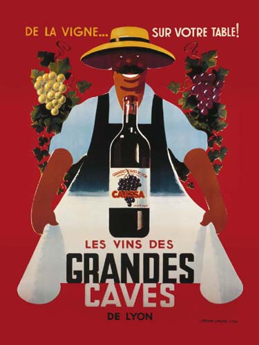 Framed Les Vins des Grandes Caves 31 1/2 x 23 1/2