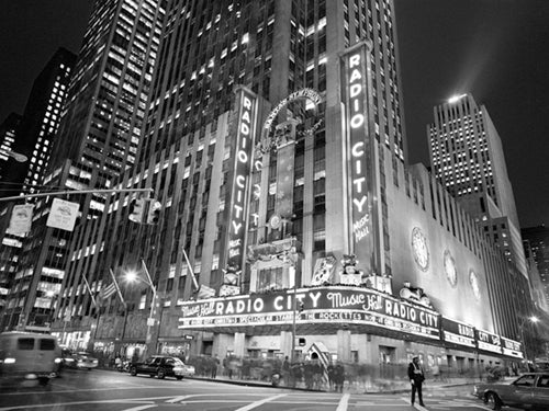 Radio City Music Hall Crossing Art Print by Henri Silberman - Iconic NYC Wall Decor
