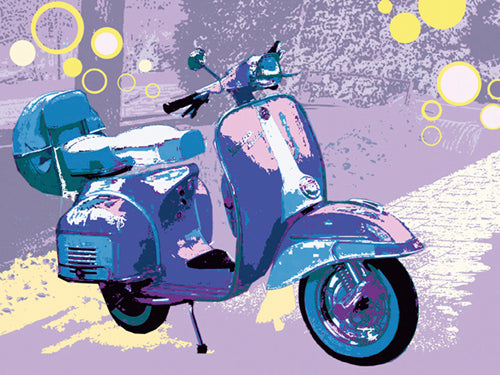 Vintage Vespa Art Print by Michael Cheung - Classic Scooter Wall Decor