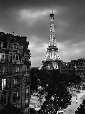 Eiffel Tower Evening by Henri Silberman - Romantic Paris Wall Art Print