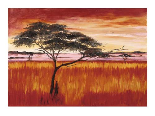 Framed Serengeti Dusk by Emilie Gerard | 23 1/2 x 31 1/2