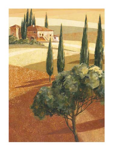 Toscana I by Carlo Colombo - Abstract Landscape Wall Art Print for Modern Home Decor