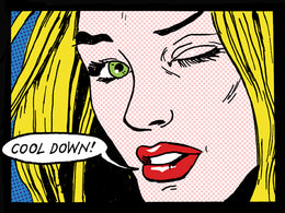 Cool Down! by Tee Buzz Art Print - Modern Abstract Wall Decor 23.5 x ...