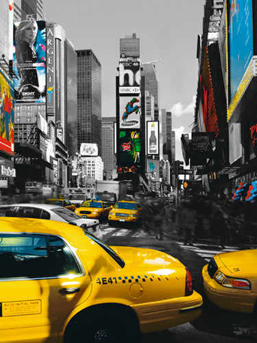 Framed Rush Hour on Broadway by Photography Collection | 31 1/2 x 23 1/2 A...