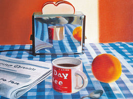 Reading the Chronicle by Sergio Galli - Abstract Wall Art Print for Modern Home Decor | 23.5 x 31.5