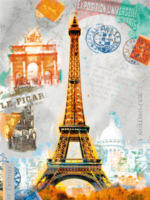 Paris Vintage by Robin Jules Wall Art Décor 31 1/2 x 23 1/2 Art Print