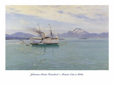 Framed Matinee d'Ete a Molde by Johannes Martin Grimelund | 23 1/2 x 31 1/...