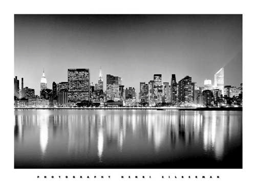 Manhattan East Side Art Print by Henri Silberman - Modern Cityscape Wall Décor 23.5 x 31.1