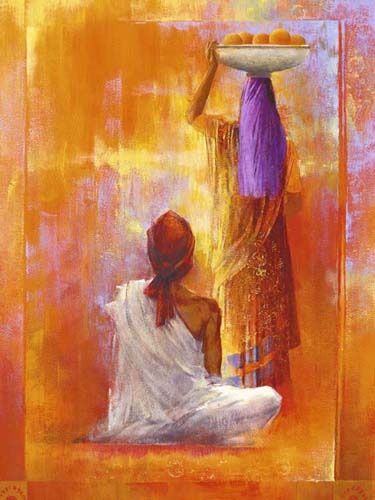 Kerala Art Print by Ravi Varghese - Abstract Wall Decor 31.5 Inch