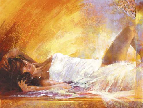 Alain Dumas Odalisque II Art Print - 23.5 x 19.5 Wall Decor for Modern Homes