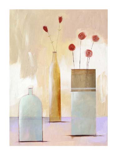 Still Life on Blue Table by Nicola Evans - Modern Abstract Art Print | Shop Now