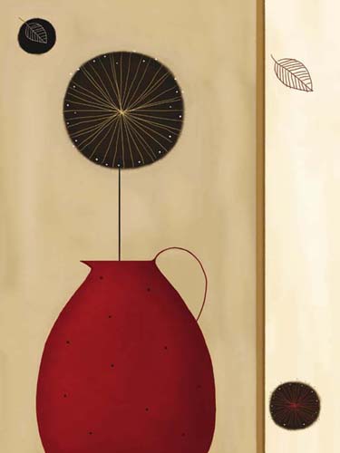 Red Pitcher Art Print by Jo Parry - Vibrant Wall Decor 31.5 for Home & Kitchen