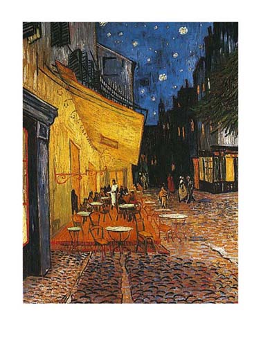 Terrasse de Cafe la Nuit by Vincent van Gogh Art Print - Iconic Night Cafe Wall Décor 31.5 x 23.5
