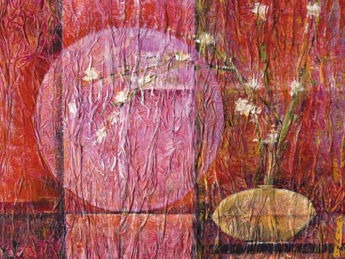 Composition with Blossom I by Amelie Petitjean - Abstract Floral Wall Art Print 23.5 x 31.5 | Shop Now