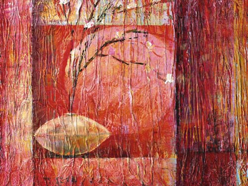 Composition with Blossom II by Amelie Petitjean - Modern Abstract Floral Art Print | 23.5 x 31.5 Wall Décor