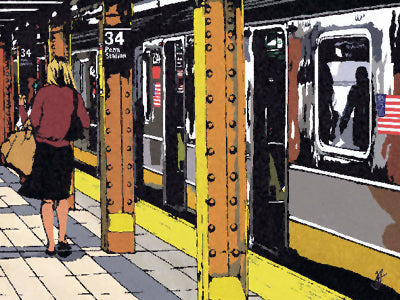 Framed Penn Station by Jo Fairbrother | 23 1/2 x 31 1/2
